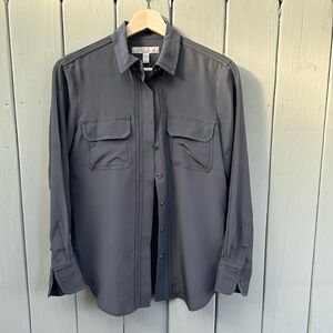 Banana Republic Heritage Collection XS 100% silk grey blouse